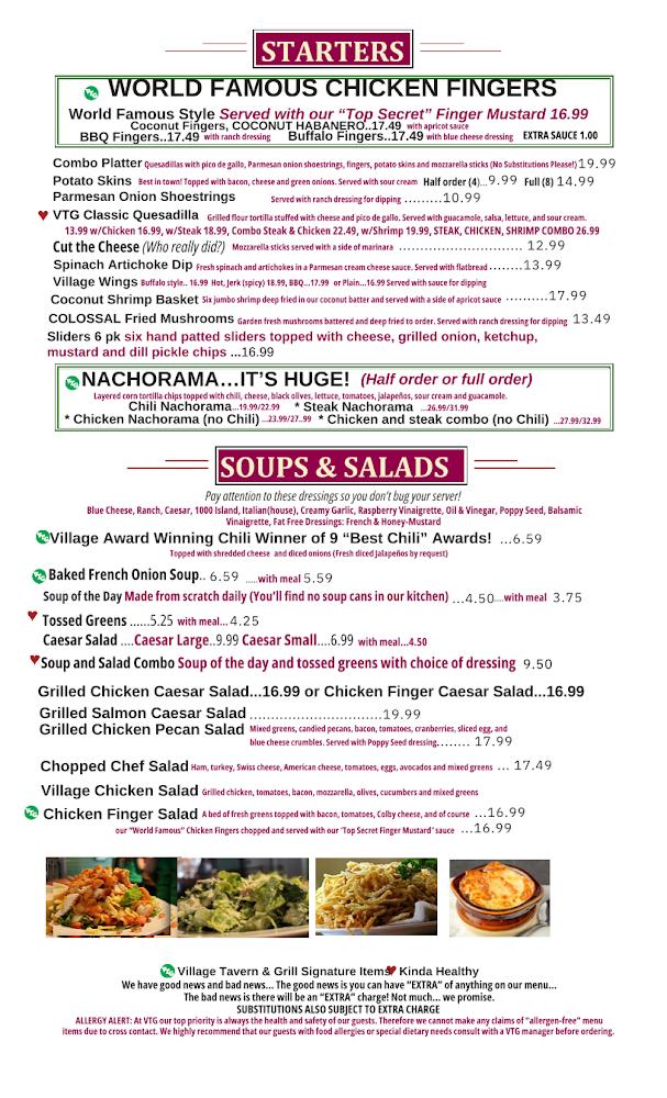 Village Tavern & Grill of South Elgin Menu image 1